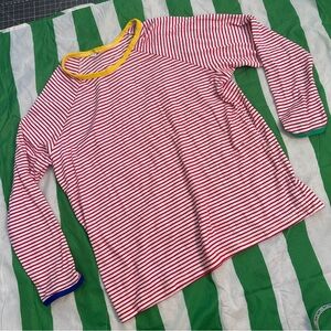 HANDMADE raglan ribbed knit colorblock top